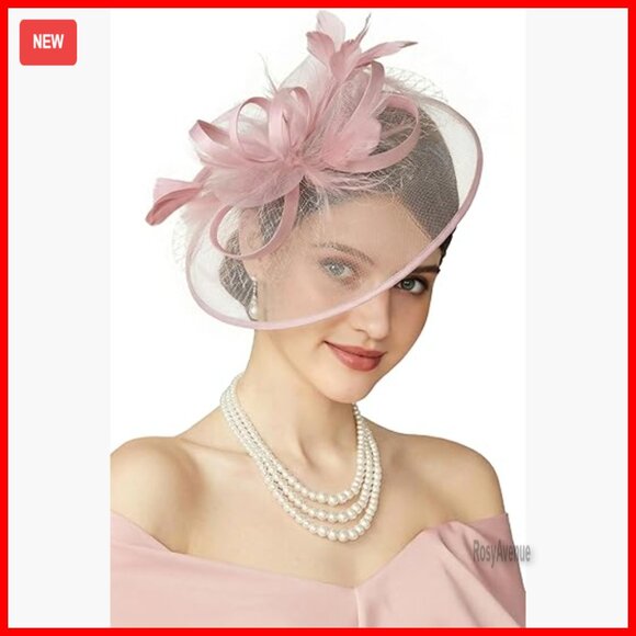 Elegant Derby Fascinator Hat with Feathers and Ribbons for Special Occasions